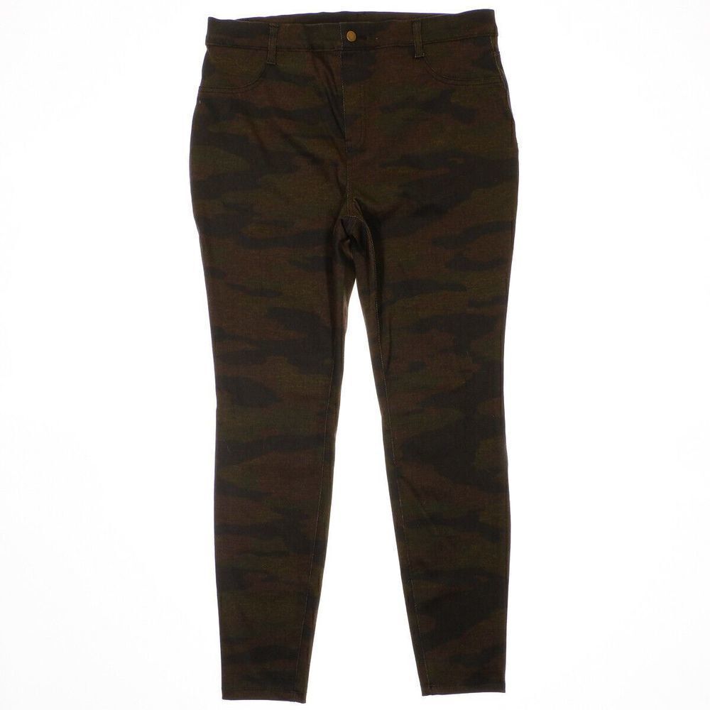 Time And Tru Pull On TT Jegging Pants Size XL (16/18) Camouflage Stretch 34x27.5